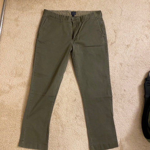 J. Crew Sutton Straight fit pants. Green. - Picture 1 of 3